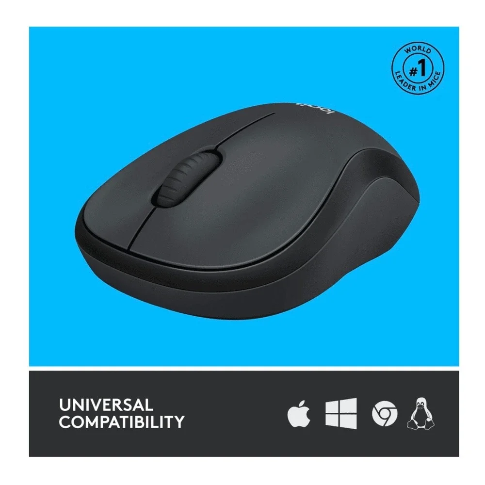 Logitech M220 Wireless Mouse -‎ Compact Design, Reliable Performance, Black